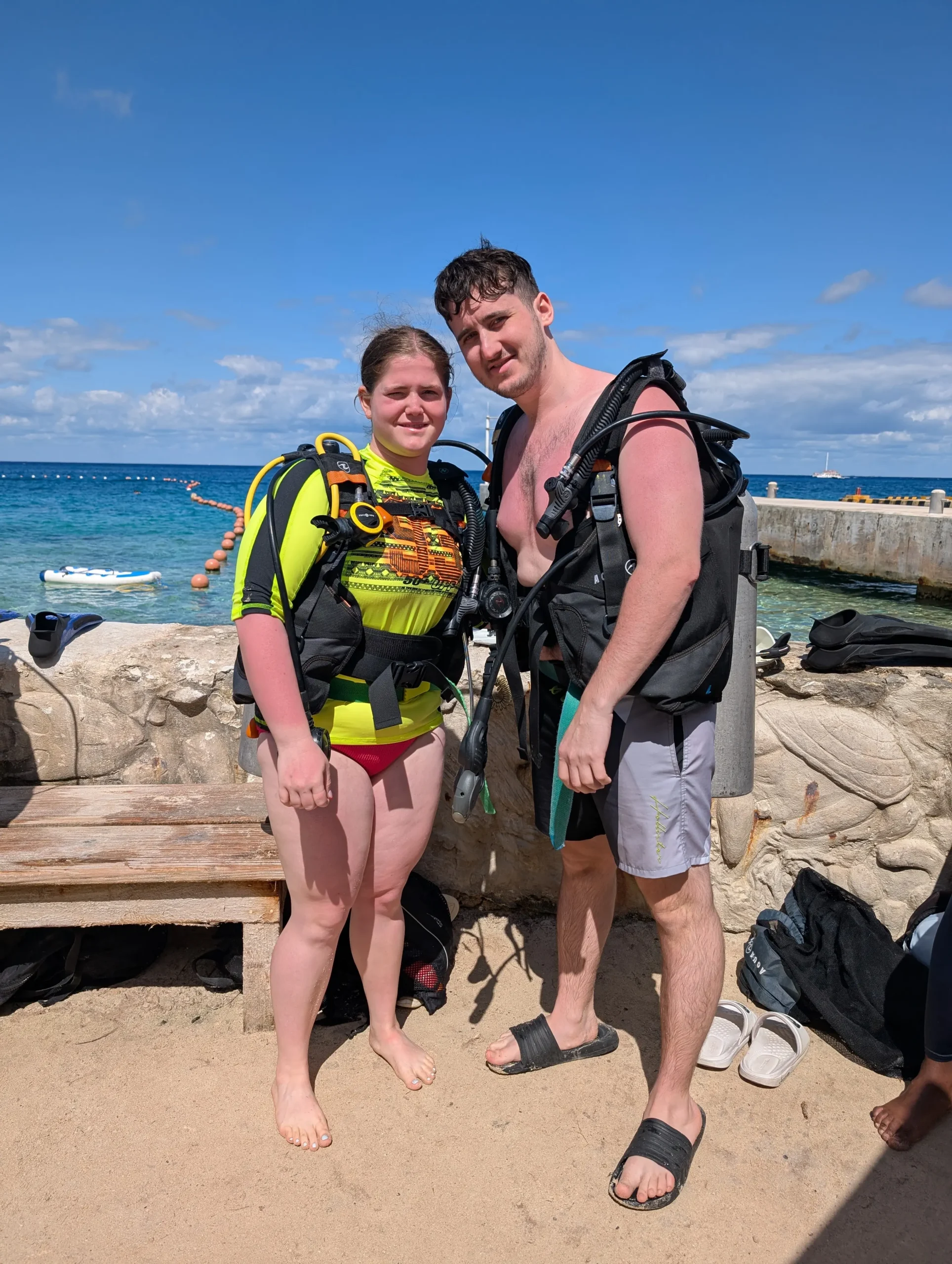 Meir & Chaya on a diving trip in Mexico