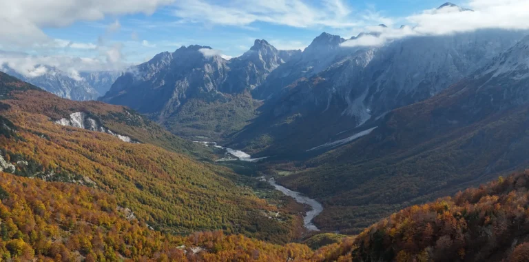 The view from the peak of the Theth to Valbona Hike